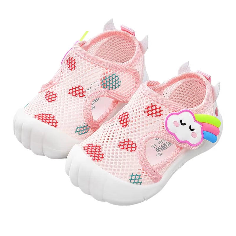 For Child 1-3Y Baby Walking Shoes Kids Mesh Sandal Boys Girl Unisex Summer Shoes with Rubber Sole First-Walker Shoes