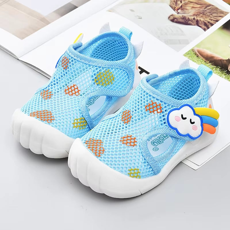 For Child 1-3Y Baby Walking Shoes Kids Mesh Sandal Boys Girl Unisex Summer Shoes with Rubber Sole First-Walker Shoes
