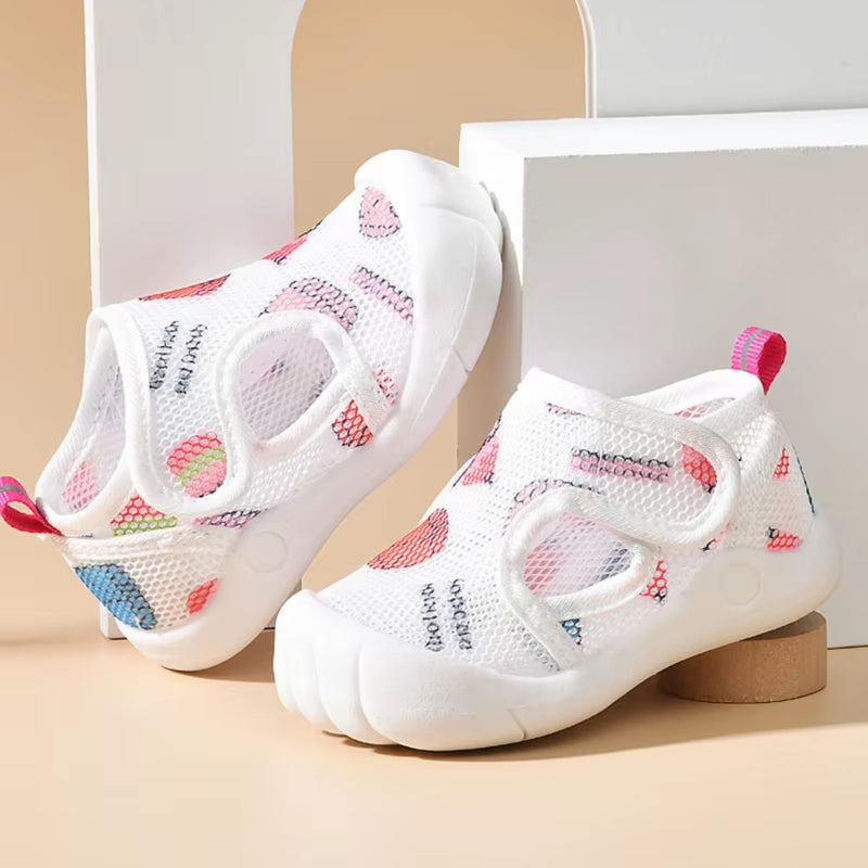 For Child 1-3Y Baby Walking Shoes Kids Mesh Sandal Boys Girl Unisex Summer Shoes with Rubber Sole First-Walker Shoes