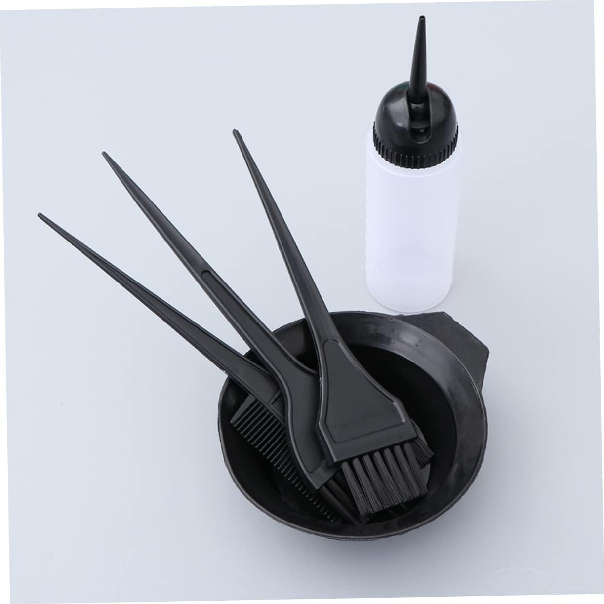 Professional Hair Dye Bottles 6Pcs Plastic Hair Coloring Containers Pointed Nozzles for Salon Use Easy to Fill and Clean