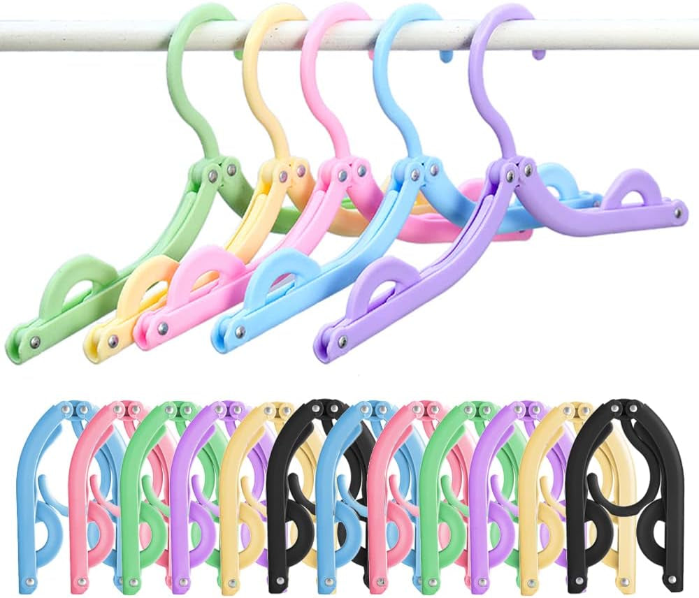 12Pcs Travel Folding Hanger Household Multifunctional Portable Hanger