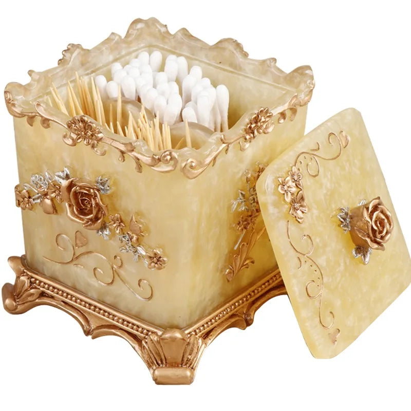 European Style Toothpick Holder Container Household Table Toothpick Storage Box Toothpick Dispenser