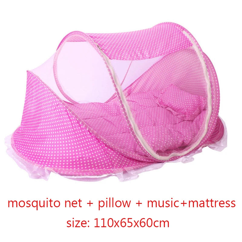 Baby Bed Mosquito Net Baby Bed Crib Folding Net Mosquito Net Mattress Pillow Suit Newborn Cradle Mesh Tent Net Baby Bedding