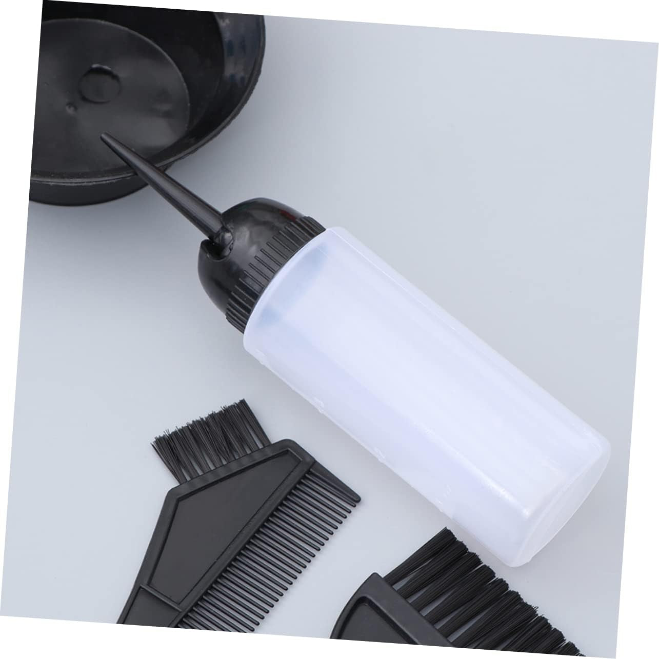 Professional Hair Dye Bottles 6Pcs Plastic Hair Coloring Containers Pointed Nozzles for Salon Use Easy to Fill and Clean