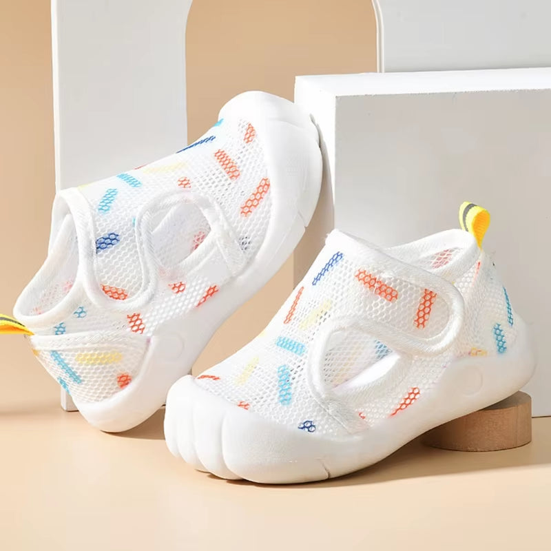 For Child 1-3Y Baby Walking Shoes Kids Mesh Sandal Boys Girl Unisex Summer Shoes with Rubber Sole First-Walker Shoes
