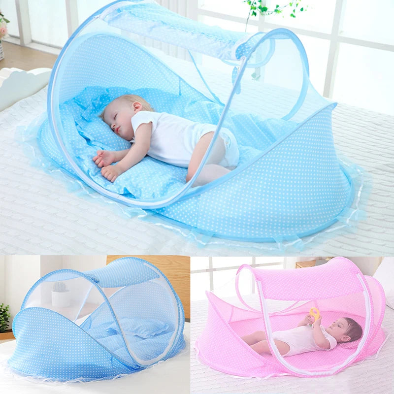 Baby Bed Mosquito Net Baby Bed Crib Folding Net Mosquito Net Mattress Pillow Suit Newborn Cradle Mesh Tent Net Baby Bedding