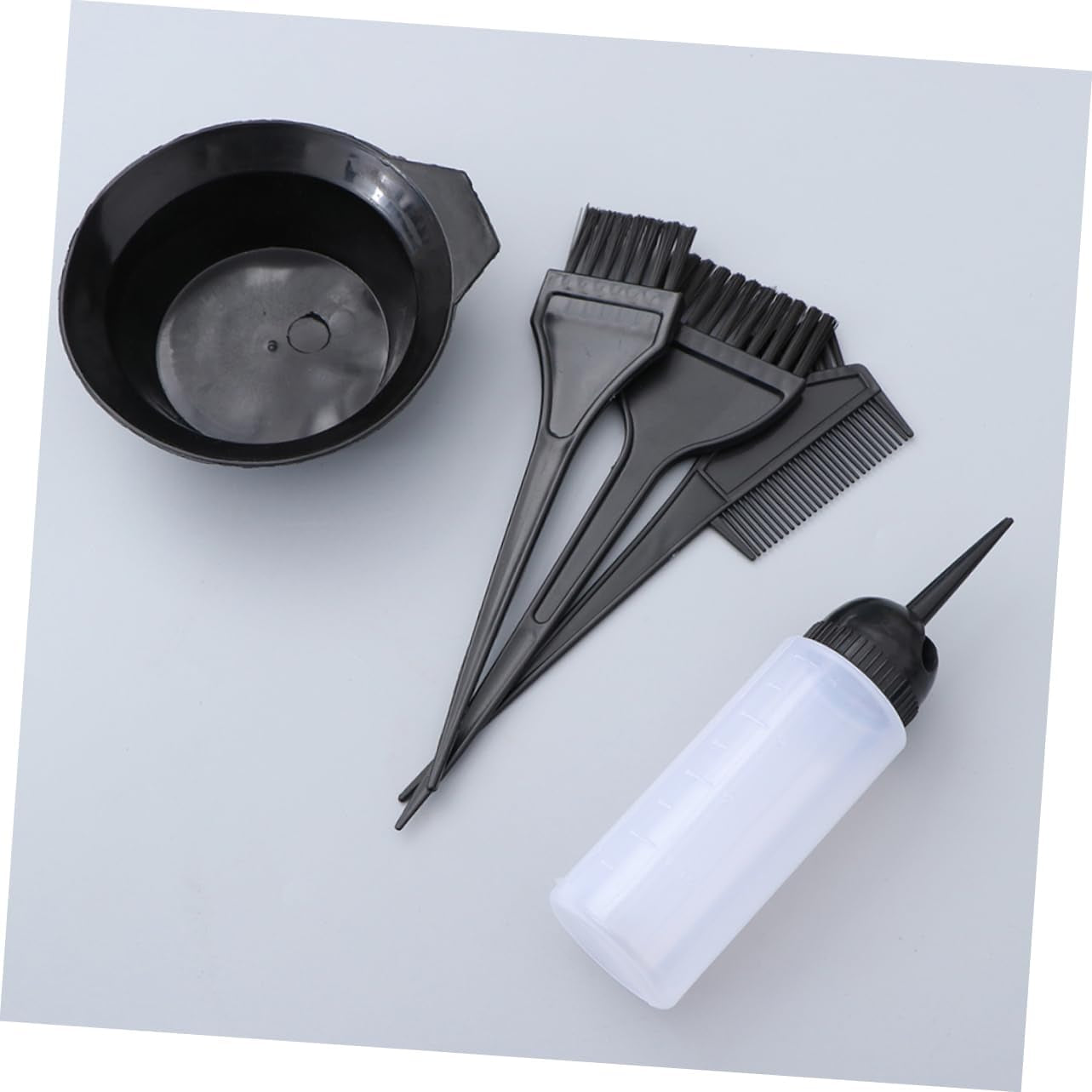 Professional Hair Dye Bottles 6Pcs Plastic Hair Coloring Containers Pointed Nozzles for Salon Use Easy to Fill and Clean