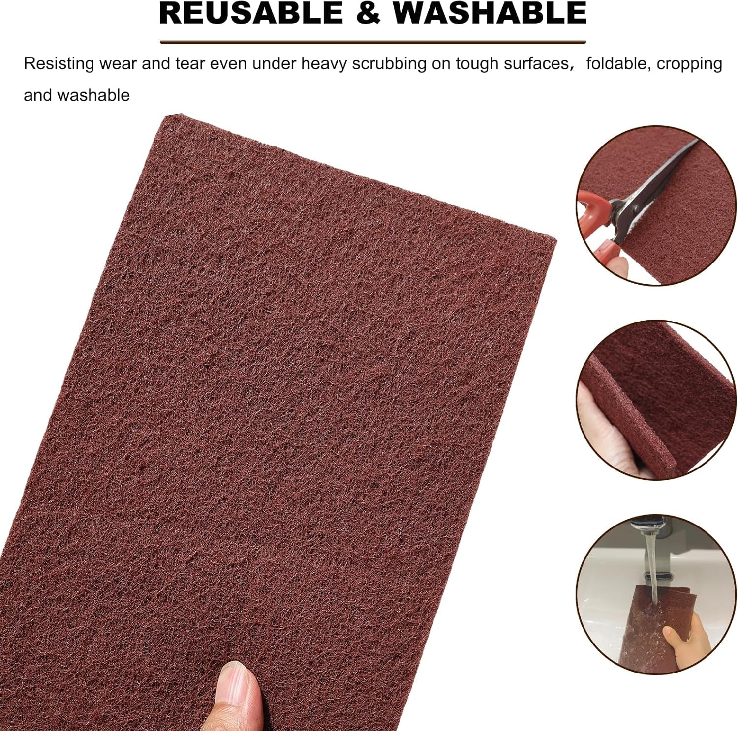 15 Pack 6" X 9" Hand Pads Set- Coarse Medium Fine Purpose Scuff Pads, Scuffing, Scouring, Sanding, Paint Primer Prep Adhesion Scratch - Surface Preparation Automotive Car Auto Body Woodworking