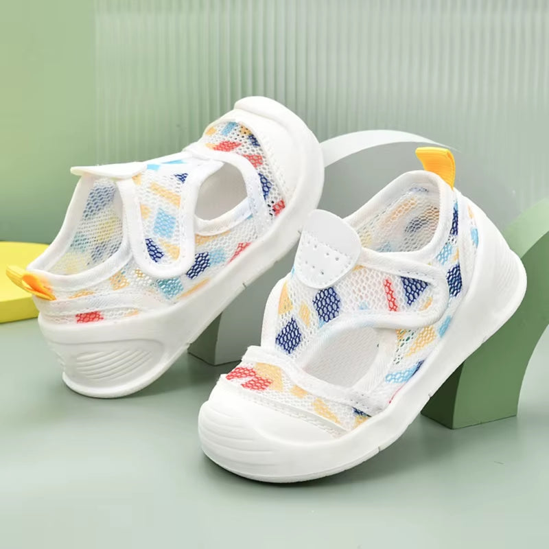 For Child 1-3Y Baby Walking Shoes Kids Mesh Sandal Boys Girl Unisex Summer Shoes with Rubber Sole First-Walker Shoes