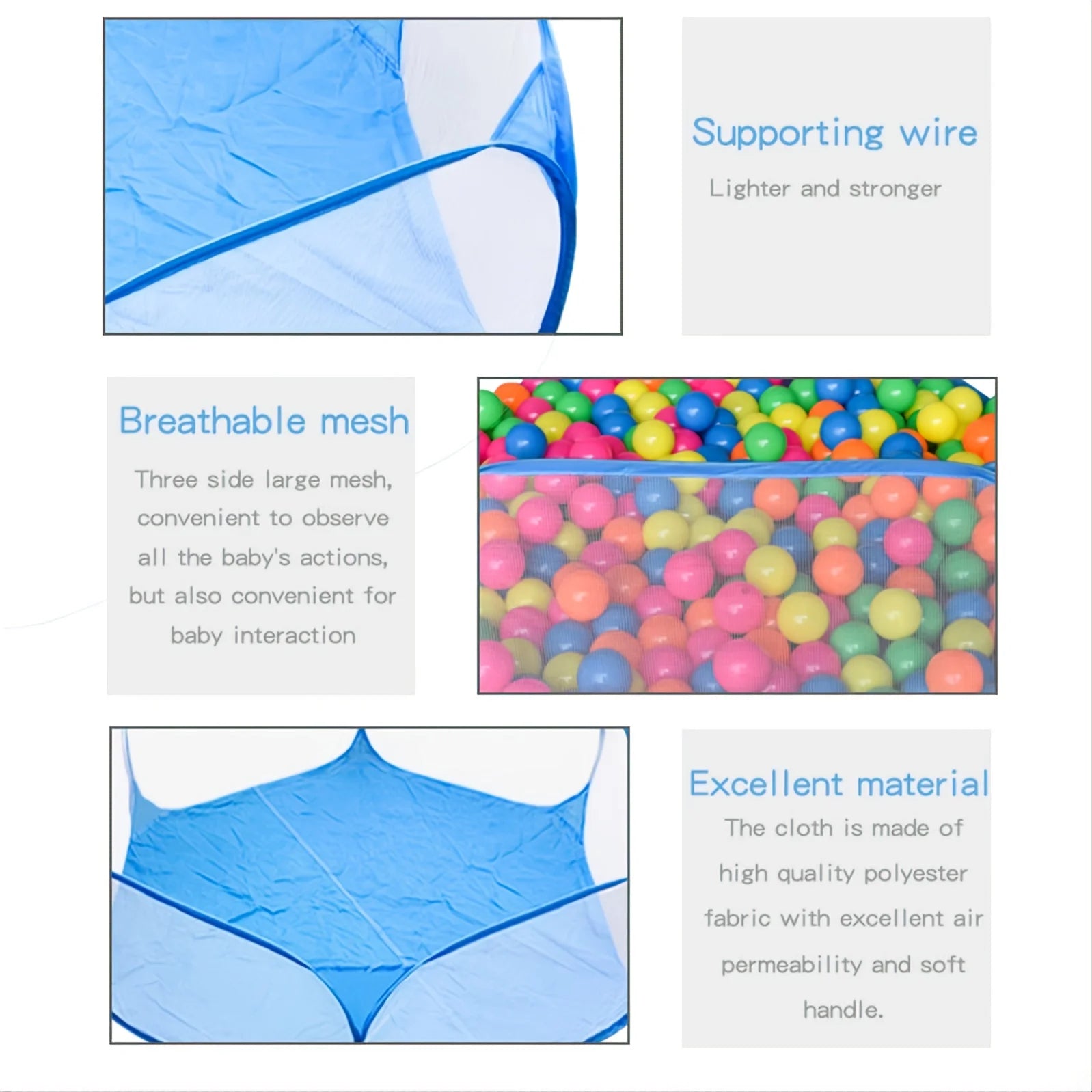 Children'S Ball Pool Fence Tent Indoor Household Baby Toy Pool Mesh