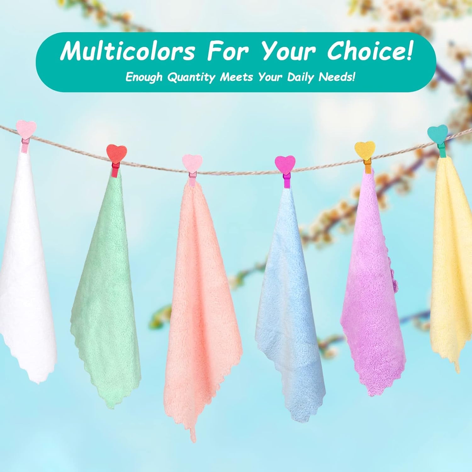 Baby Washcloths 50 Pack,Microfiber Coral Fleece Baby Bath Face Towel 7X9 Inch Extra Absorbent and Soft Burp Cloth and Wash Cloths for Newborn,Infants and Toddlers,Gentle on Sensitive Skin